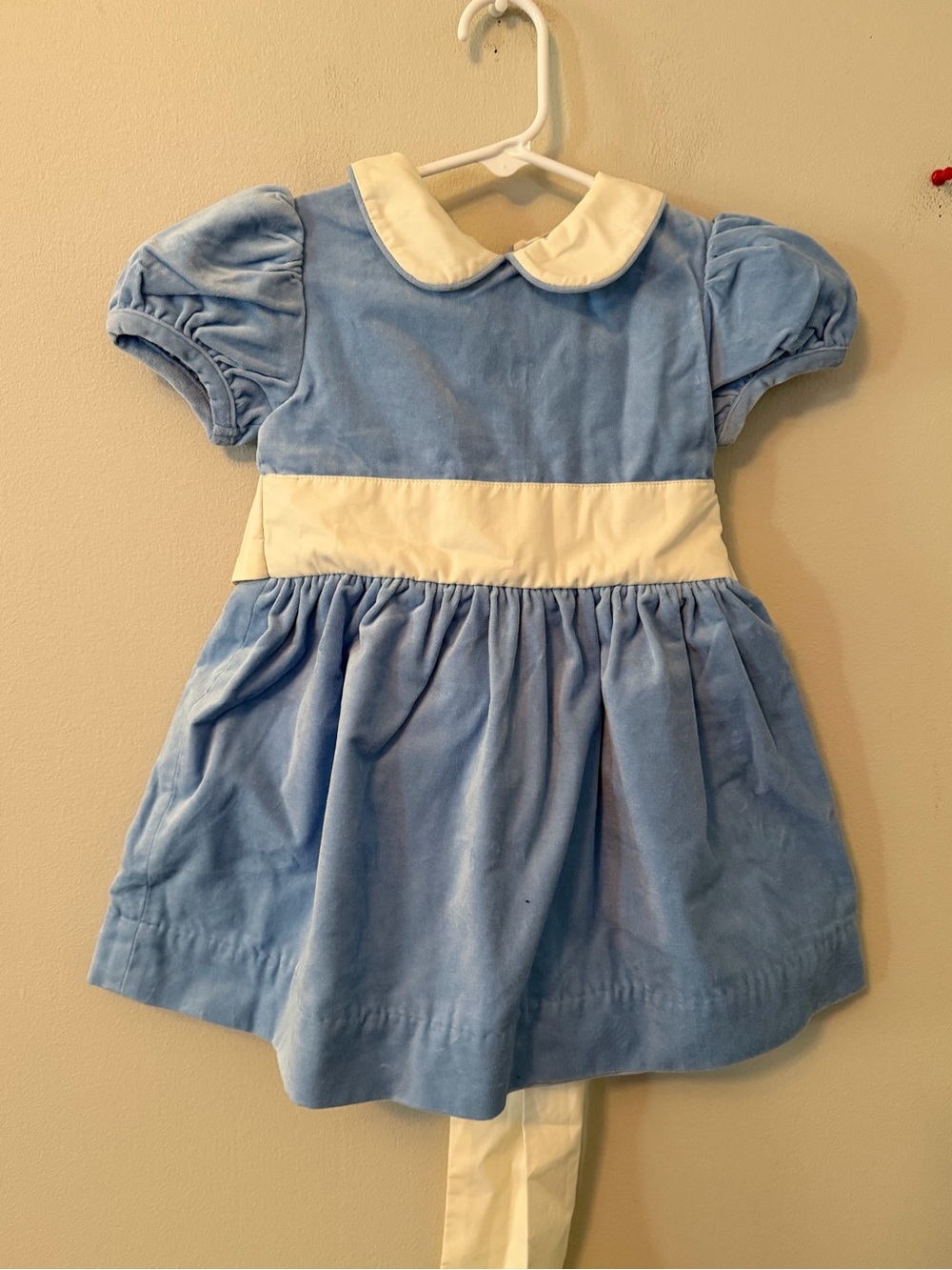 The Beaufort Bonnet Company Blue Velveteen Dress